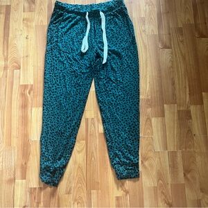 Soma Women’s Teal Leopard Print Joggers
